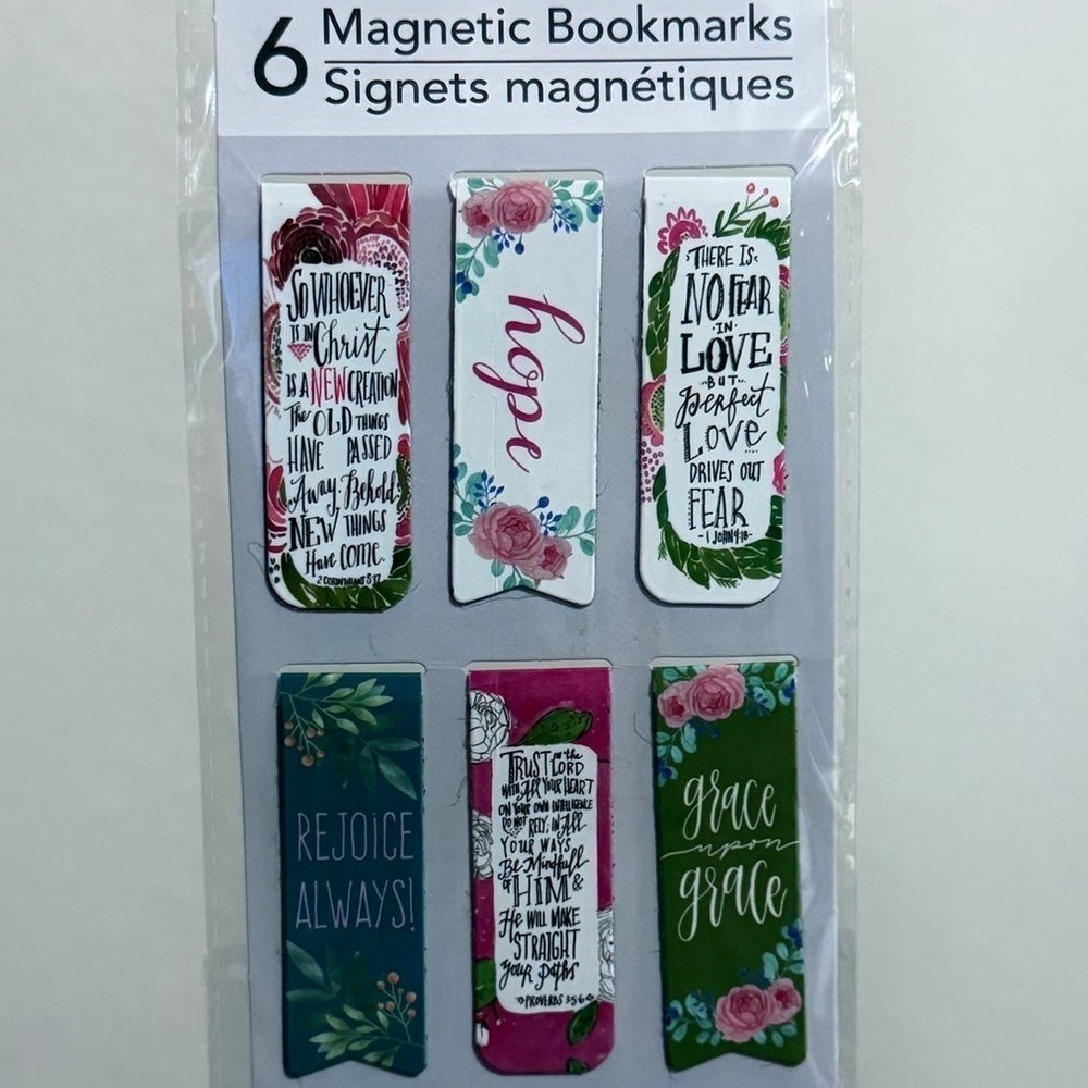 📚 Floral and Inspirational Magnetic Bookmarks 📚🤓 - Picture 3 of 5